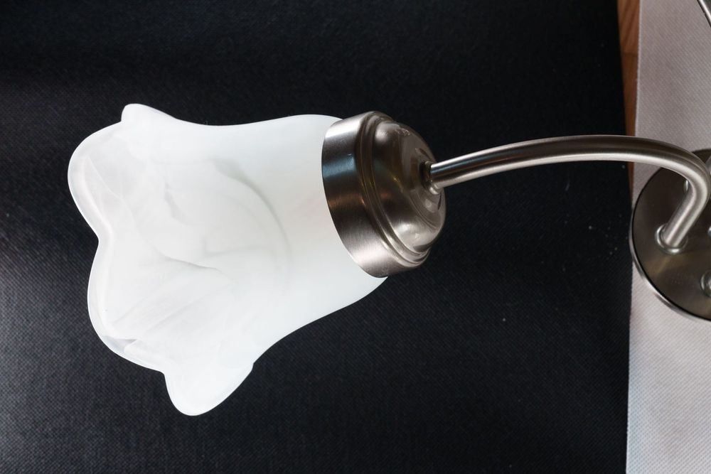 Candeeiro de tecto prateado 5 flores