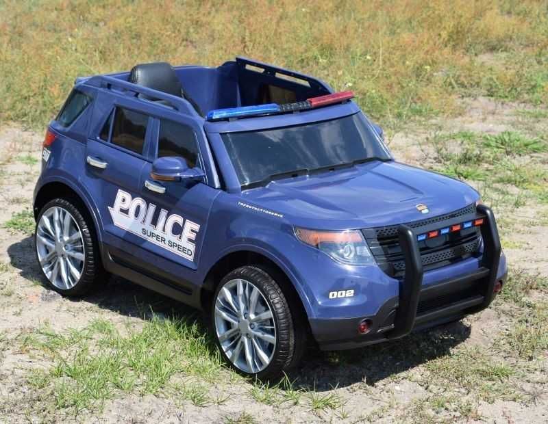 Auto samochód na akumulator MEGA POLICJA MEGAFON samochodzik autko SUV