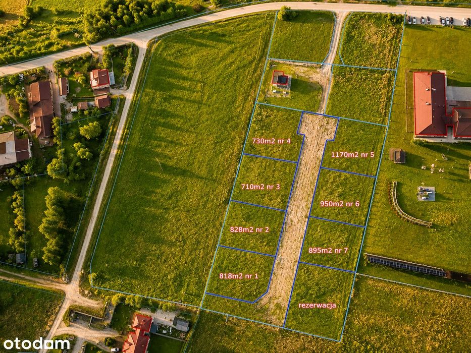 Piękne widoki, 4 km od Polanicy, uzbrojone 6 działek 710m2-1170m2