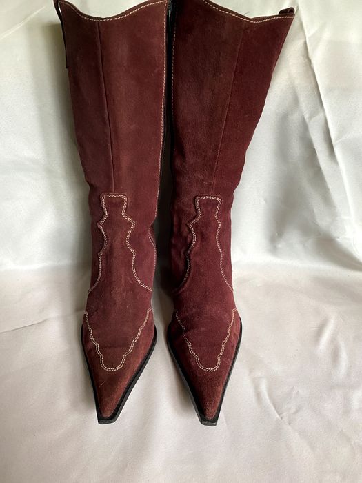 Botas de senhora estilo cowboy meia perna