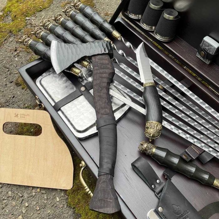 Набір шампурів Вікінг2.0 BS6 Подарок мужчине Набор для шашлыка в кейсе