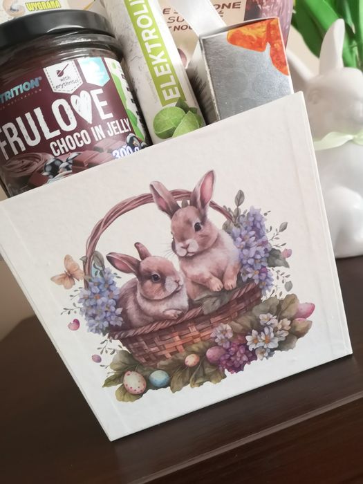Pudełko na prezent box ozdobne pudełko z zajączkami