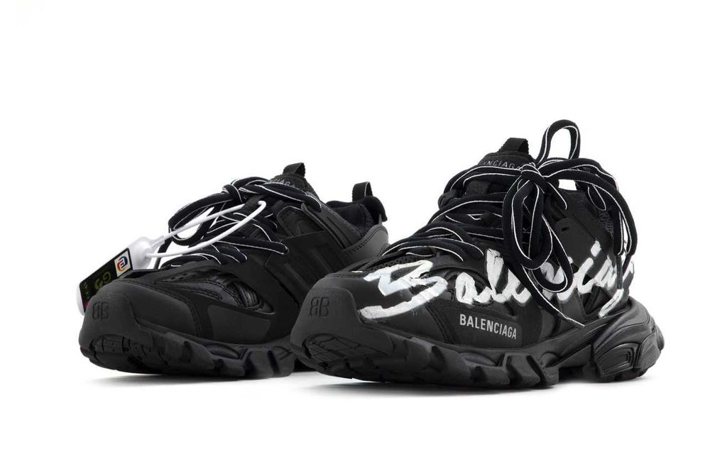 Женские кроссовки Balenciaga Track Sneaker "Signature" Black. 36-40
