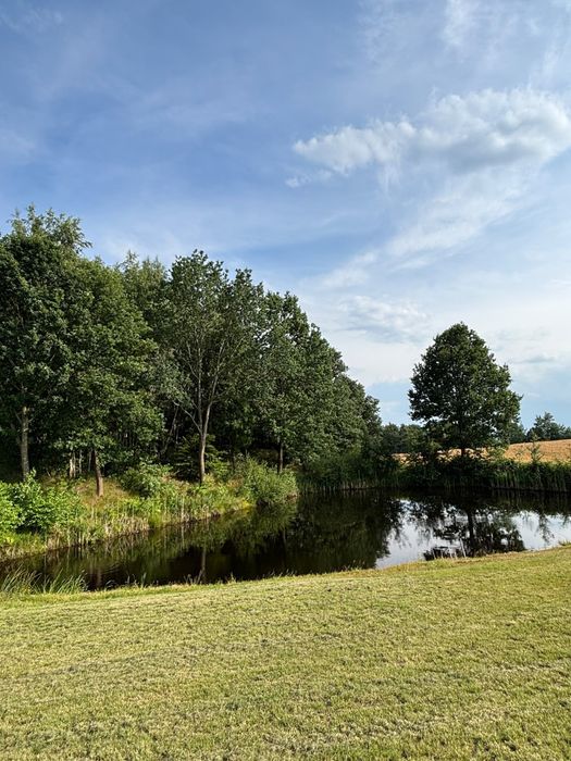 Domek całoroczny na Kaszubach z prywatnym stawem, balią i sauną