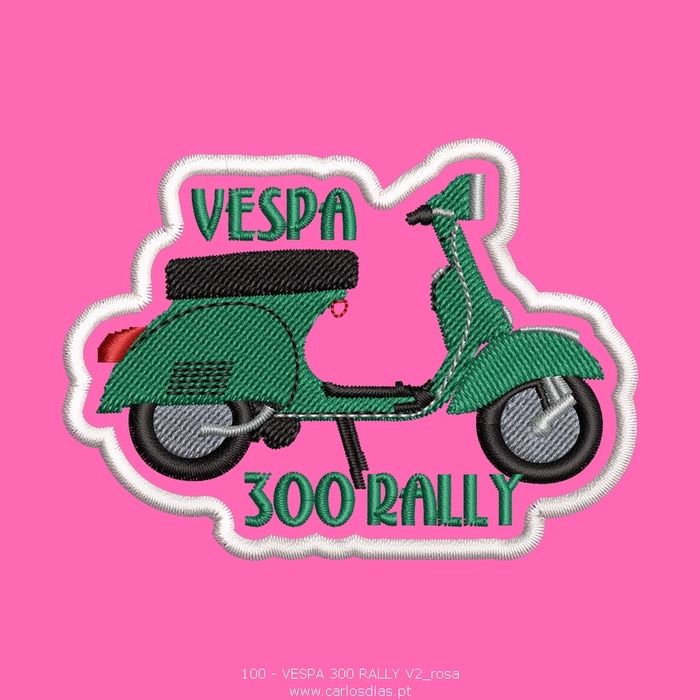 Vespa em bordado