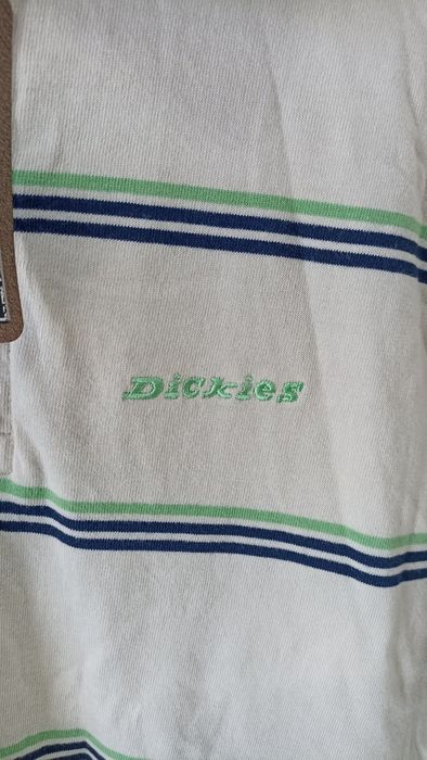 Koszulka męska polo beżowa Zielona vintage Dickies