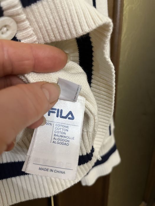 Тенісний чоловічий кардиган FILA White Line 46-48 розмір