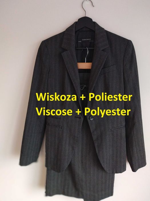 Szara damska garsonka w prążek, Zara, r. S