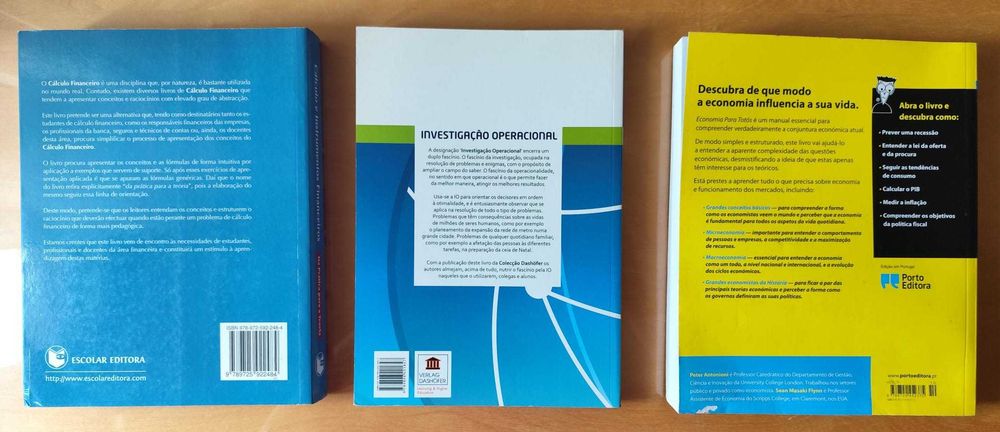 Lote 3 Livros de Gestão, Economia e Finanças (BOM ESTADO)
