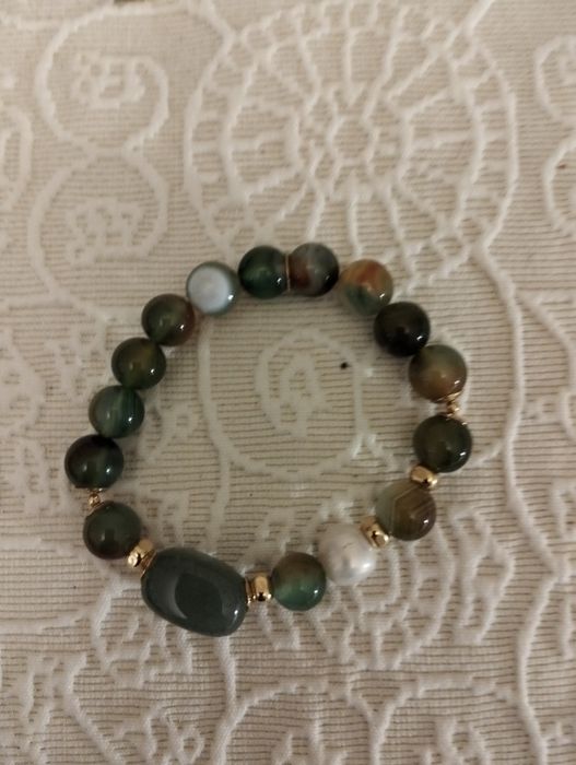 Pulseira prata dourada