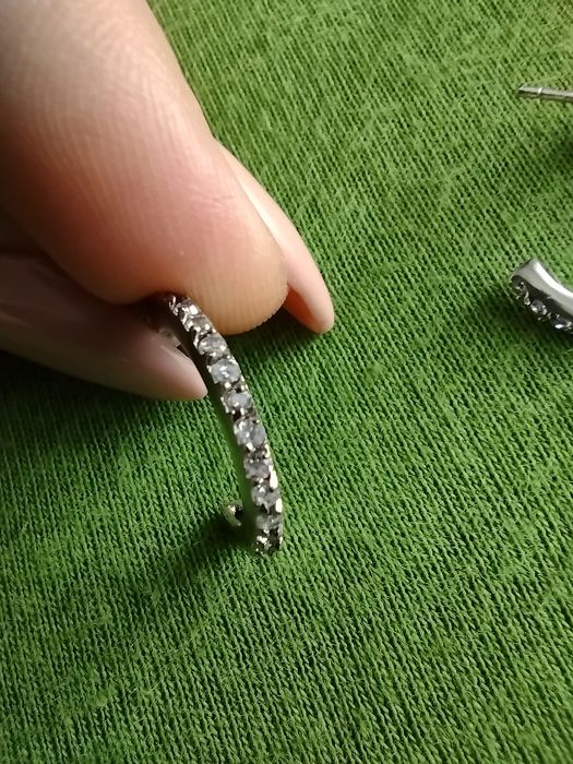 Kolczyki srebrne półkola