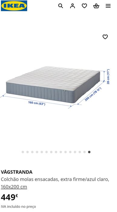 Colchão Vagstranda 160x200