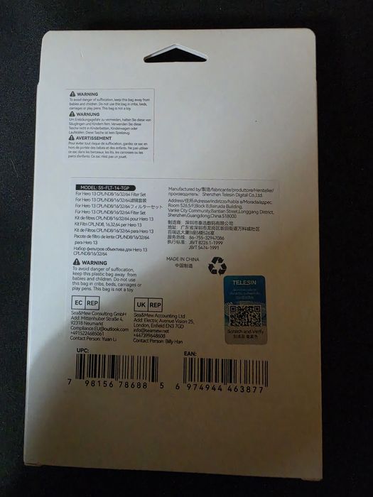 Filtros ND 8/16/32/64 Go Pro Hero 13 - NOVO