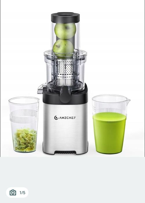 Шнекова соковижималка AMZCHEF Slow Juicer / соковитискач для фруктів і овочів