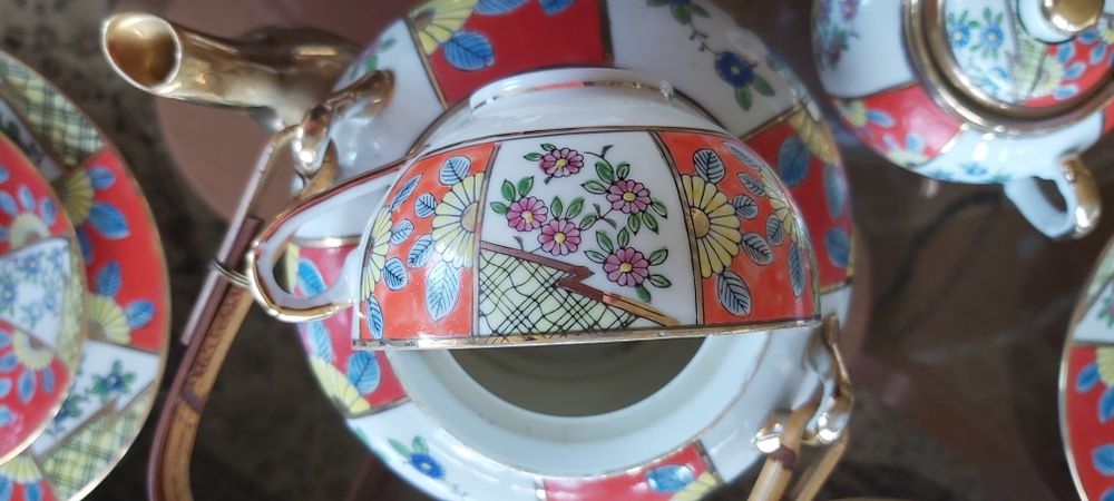 Serwis do herbaty, japońska cienka porcelana