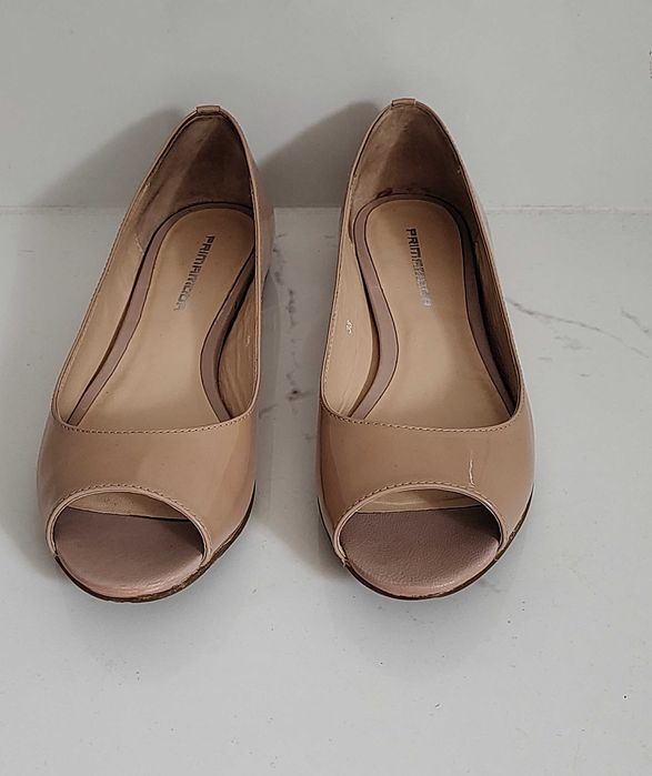 Baleriny Open Toe Prima Moda skórzane skóra Nowe 38 nude