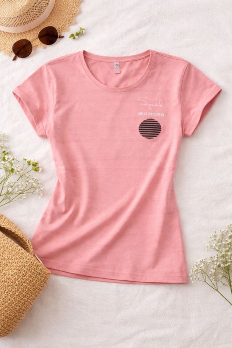 Футболка ніжно-рожева,базова,гарний стан