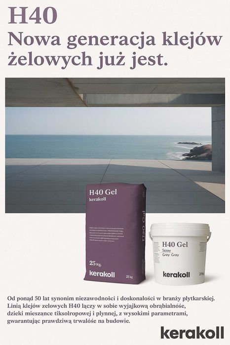 Klej żelowy Kerakoll H40 – gres, wielkie formaty, podłogówka, C2 TE S1