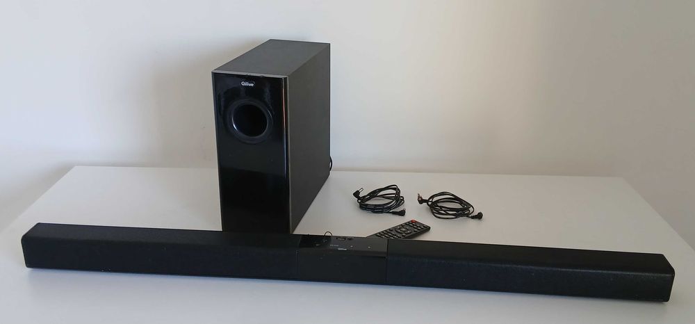 Soundbar Completo com Subwoofer-HRMI (ARC) - ÓPTICA - USB - AUX - LINE IN - BLUETOOTH - FM