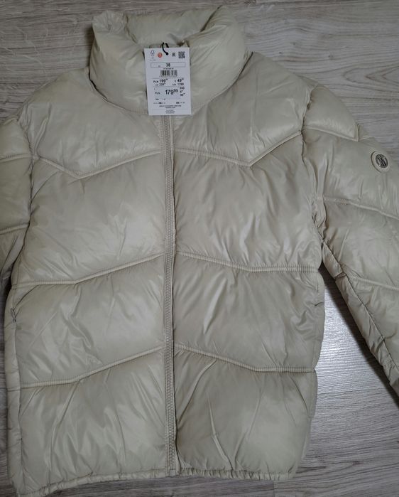 Mohito Nowa z Metką Kurtka Damska! Puffer! Beż! Pikowana! Jesień! R.38