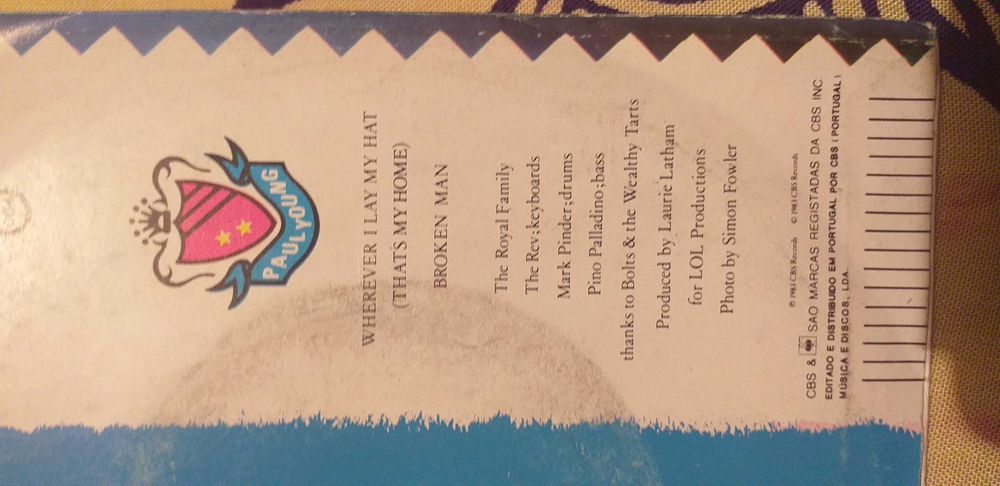 Paul Young - Whenever i lay my hat ( that's my home ) - single