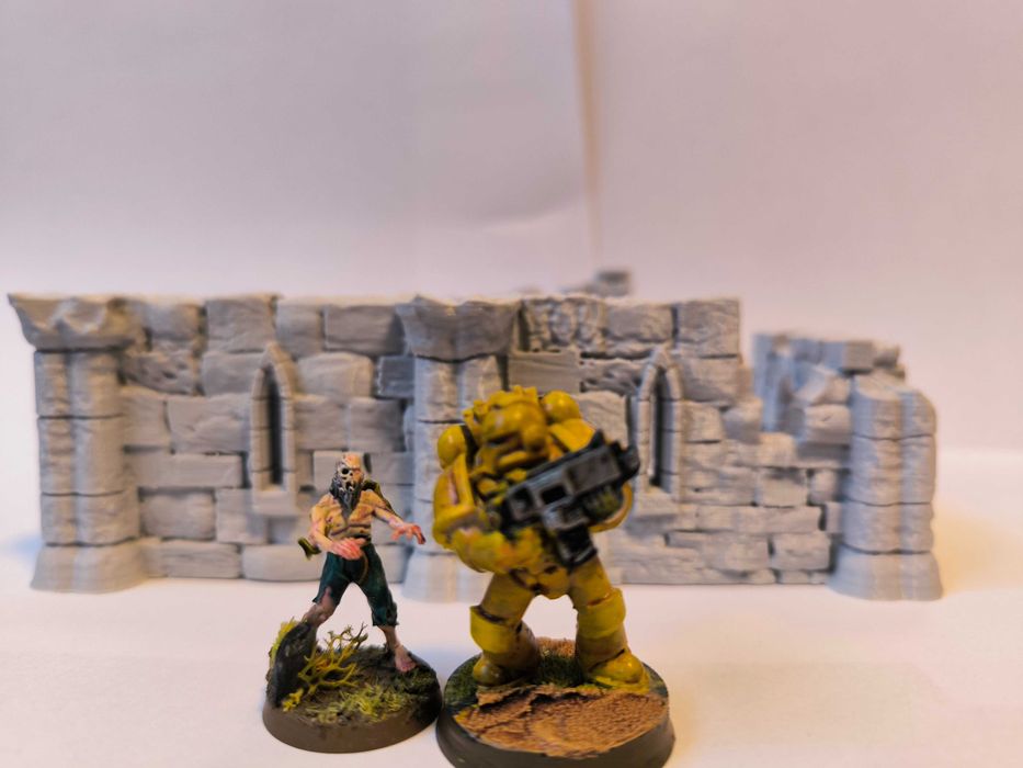 Ruinki ściany 3(Lost city) Diorama Makieta D&D