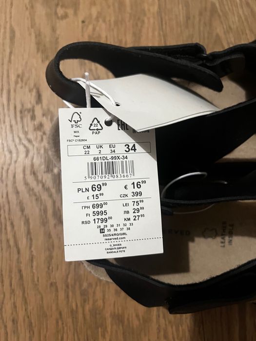 Buty sandały Reserved 34 nowe