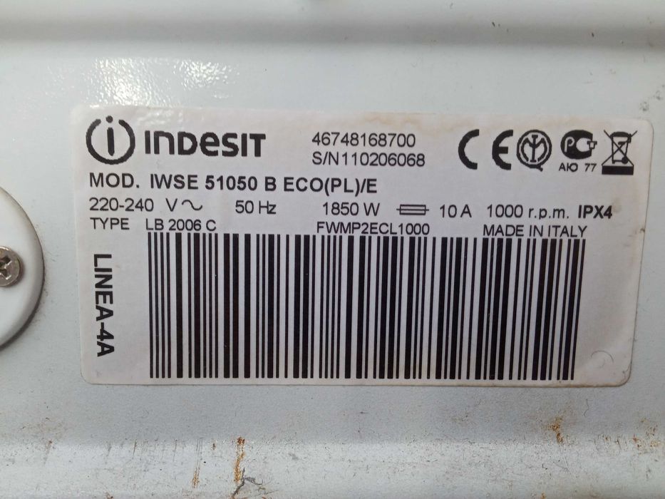 Pralka Indesit uszkodzona błąd F11