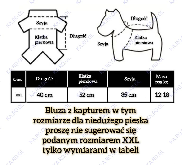 Bluza z kapturem dla Psa - szara