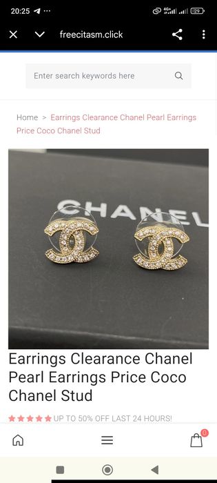Сережки Chanel Шанель / Серьги