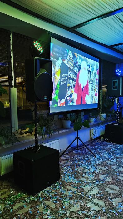 Проектор, екран, ноутбук, звук