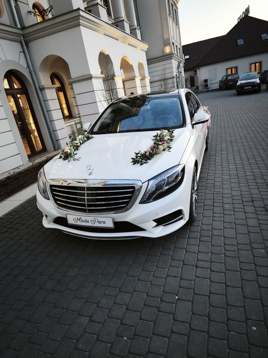 Auto#wynajem #samochód# limuzyna do ślubu  mercedes S klasa