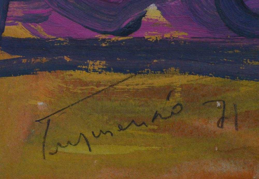 Глущенко Николай Петрович (101-1977) Цветы гладиолусы 1971г. 48*35 см