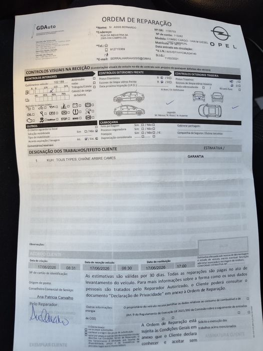 Opel combo XL 1.5 diesel