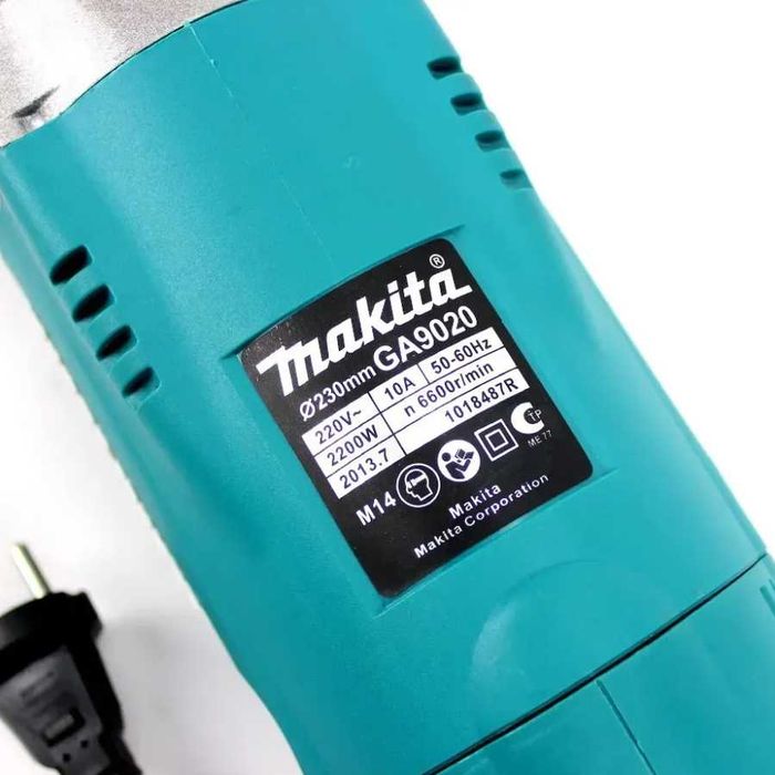 Болгарка Makita GA 9020 (2.2 кВт, Ø230мм) Кутова шліфувальна машина Макіта 230 круг