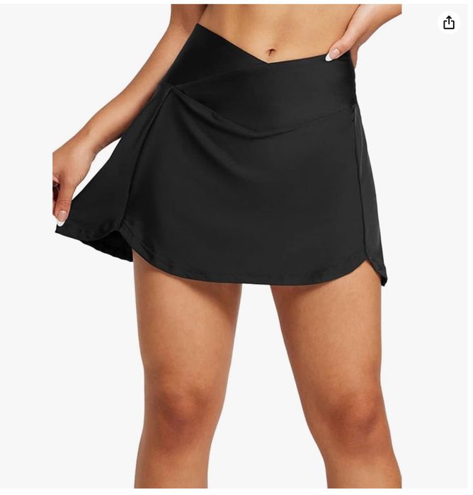 Spódnico/szorty kąpielowe damskie, czarne, UPF50+, rozm. M, BALEAF