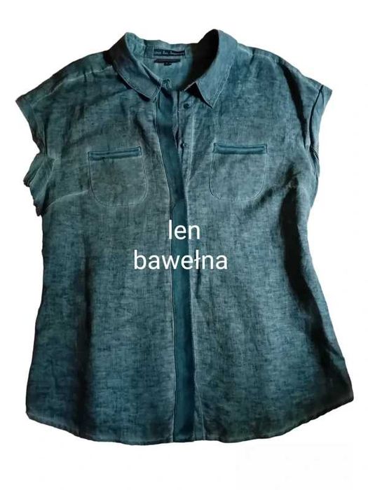 Koszula na krótki rękaw lniana