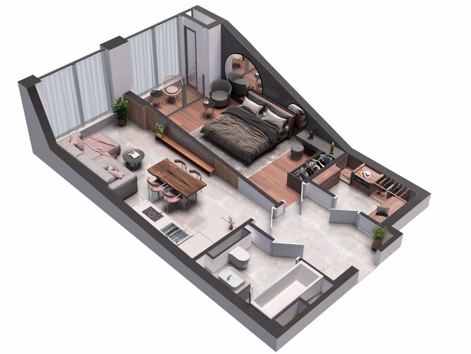 Продаж 1 кімн. квартири 57 м2 в ЖК А136 Highlight Tower