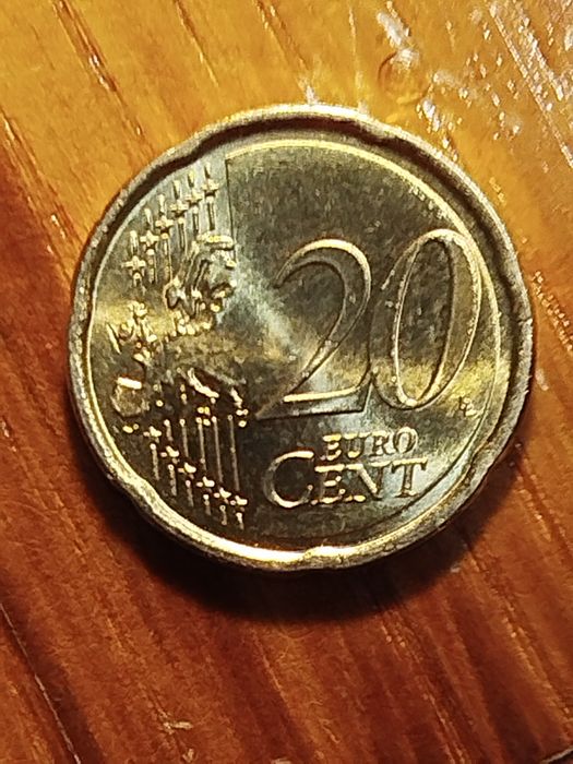 Moeda de 20 cêntimos 0,20€ de Portugal 2024 , rara e soberba.