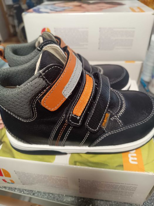 Półbuty ortopedyczne Memo Polo Czarno-pomarańczowe rozm 31,.32,38