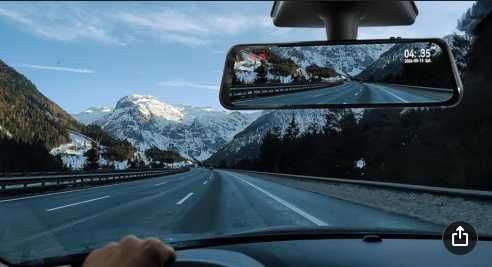 ХІТ! Авто ДЗЕРКАЛО відеореєстратор 2камериЖКсенсор10 12Мп2К DVR Н90Н02