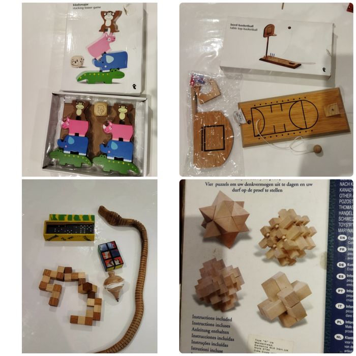 Brinquedos em madeira.