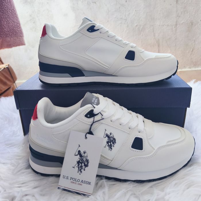 Sapatilhas U.S. Polo Assn. Brancas Novas com Etiqueta