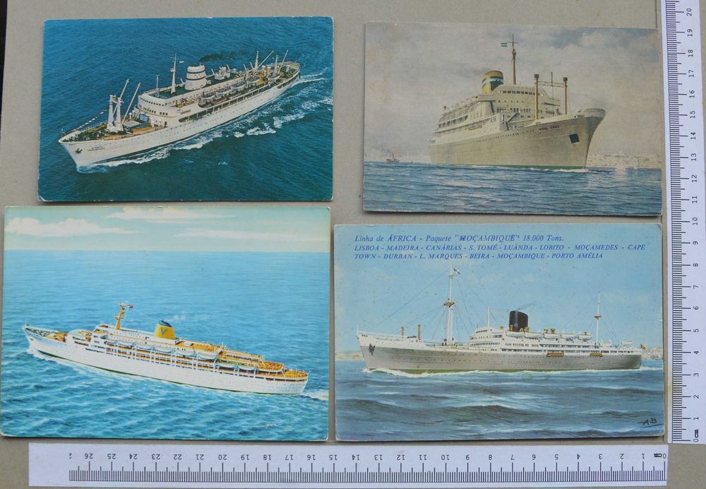 Postais de navios 4 unidades    - olx X11300
