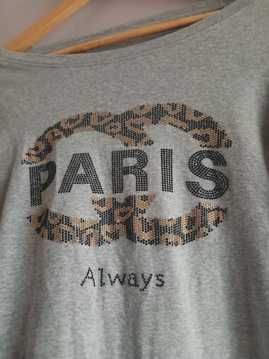 Szara bluzka tunika Paris S/M