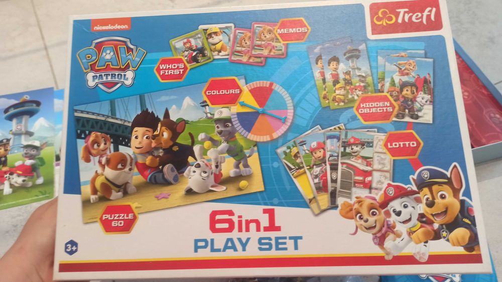 Gra Psi Patrol 6 gier puzle memory lotto różnice