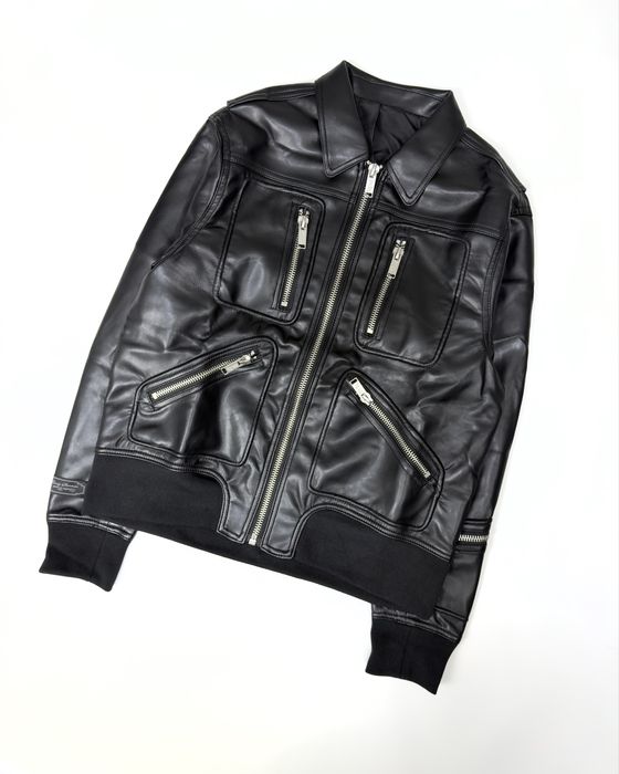 Шкіряна куртка Undercover jacket undercover black косуха undercover opium archive erd black jacket S M