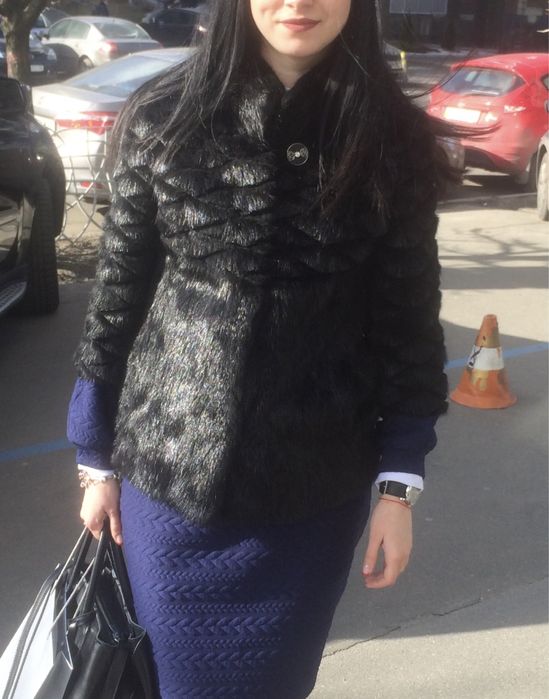 Шуба полушубок нутрия под норку