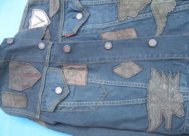 nowa JEDYNA kurtka KATANA bluza LEVIS koszula S patches DIESEL jacket