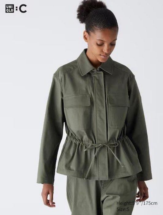 Новый жакет Uniqlo L-XL, хлопок куртка, ветровка, овершот, рубашка